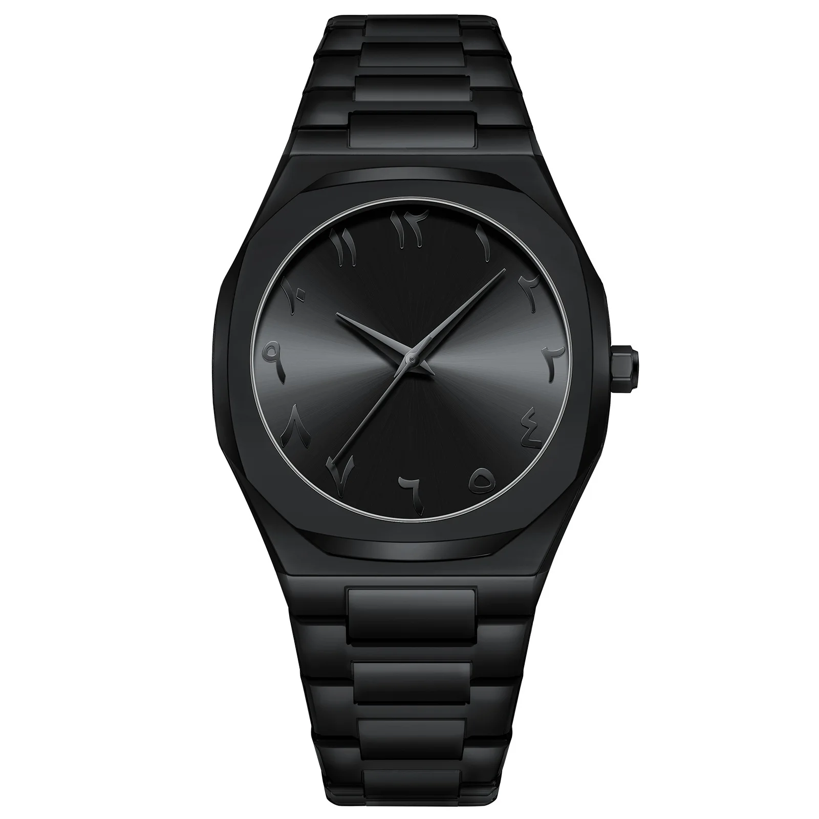 Hot Sale Octagon Steel Strap Men's Watch with Arabic Numbers, Middle East/Africa Wholesale