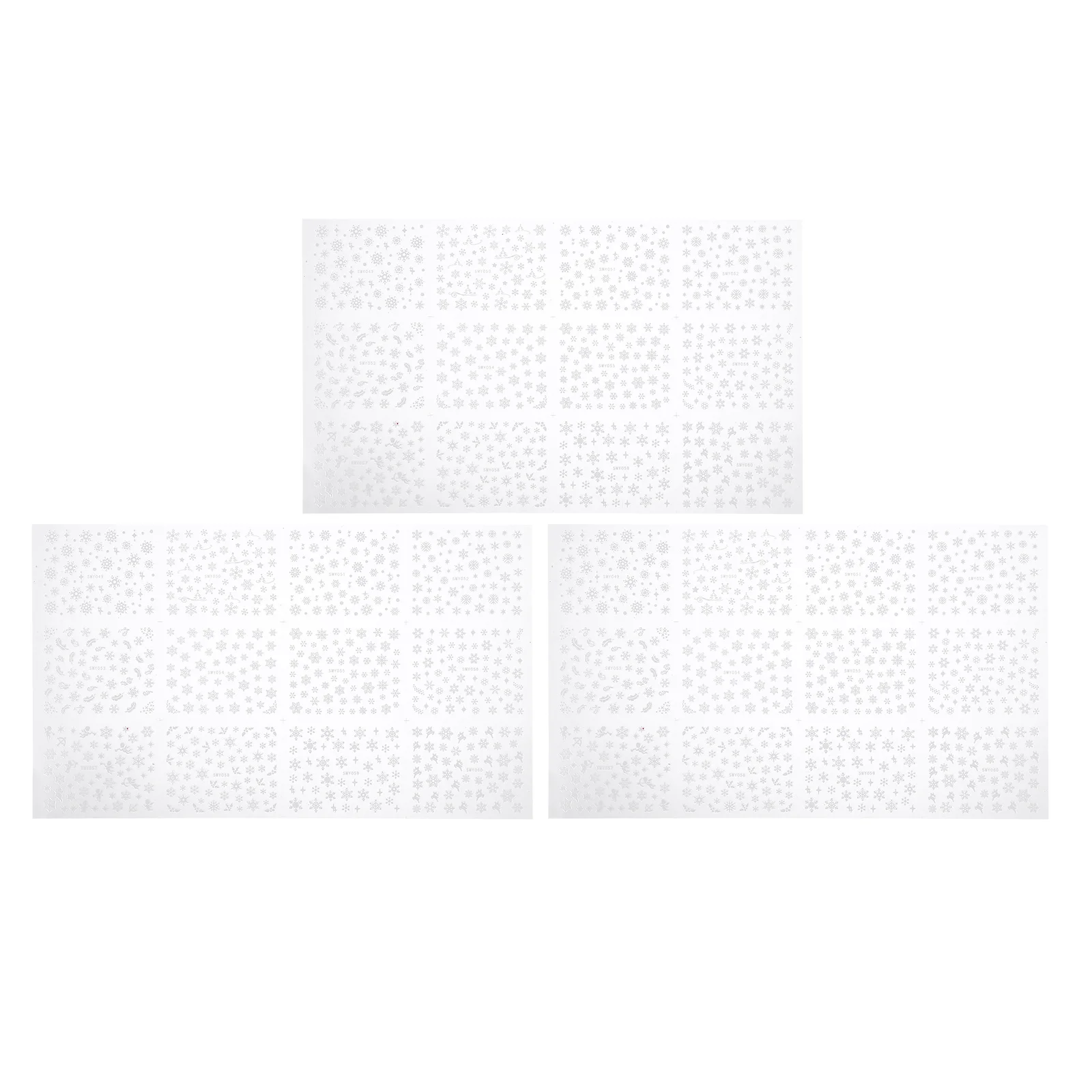 

3pcs Stickers Snowflake Stickers Snowflake Winter Holiday Decorations DIY Nail Decals Manicure Nail Decals for Women Girls