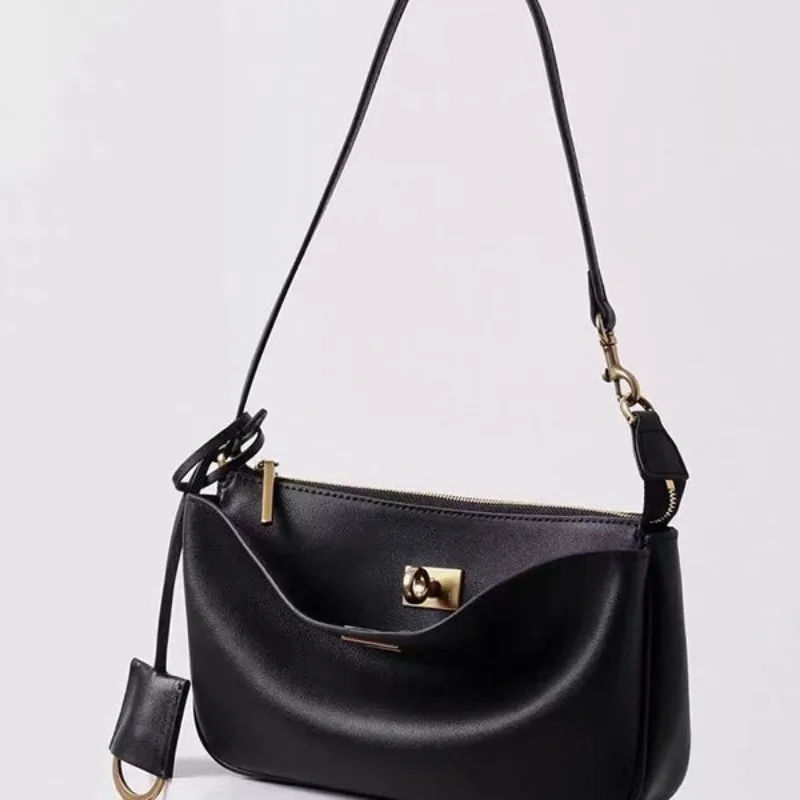 

Новая высококачественная женская сумка для подмышек из натуральной кожи, портативная маленькая сумка через плечо, сумка-хобо-багет