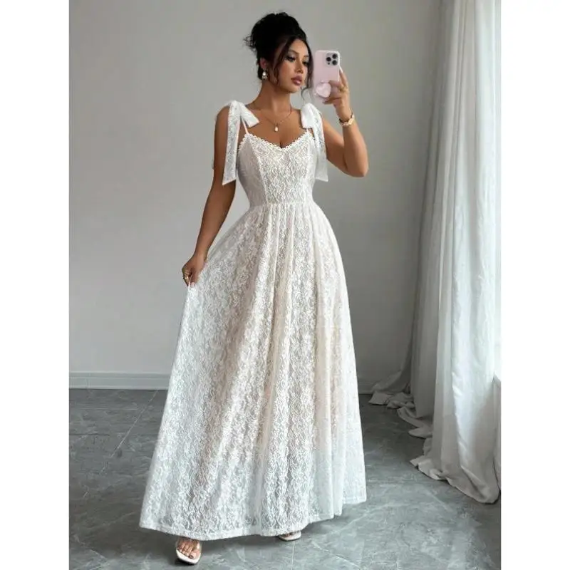 

Lace Dr 5978 Sle Svel Thin Strap Waist Cinched A-Line Skirt Cross-Border Casual Sportswear Autumn Seven-Quarter S...