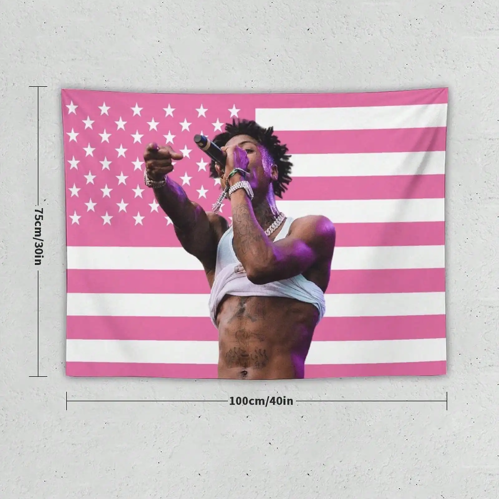 Rapper Celebrity Tapestry YoungBoy Music Art Poster Flag For Room Aesthetic Living Room Home Office Bedroom Party Decorations
