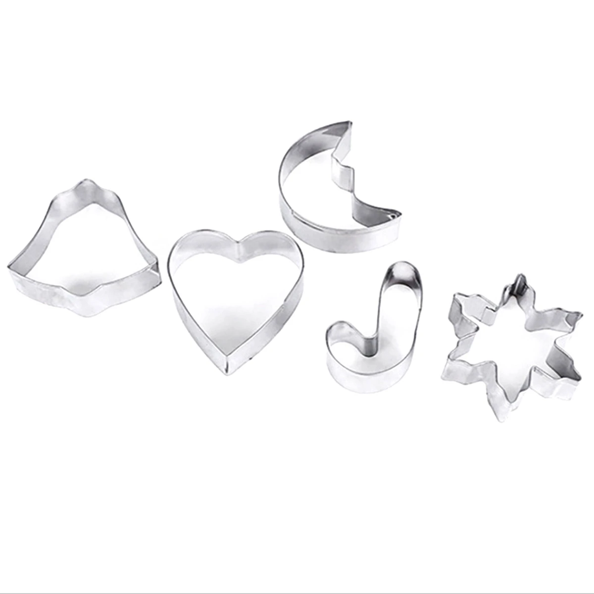 A84E-10-Piece Set Christmas Tree Series Baking Biscuit Mold Stainless Steel Biscuit Mold Combination Fruit Cutting Tool