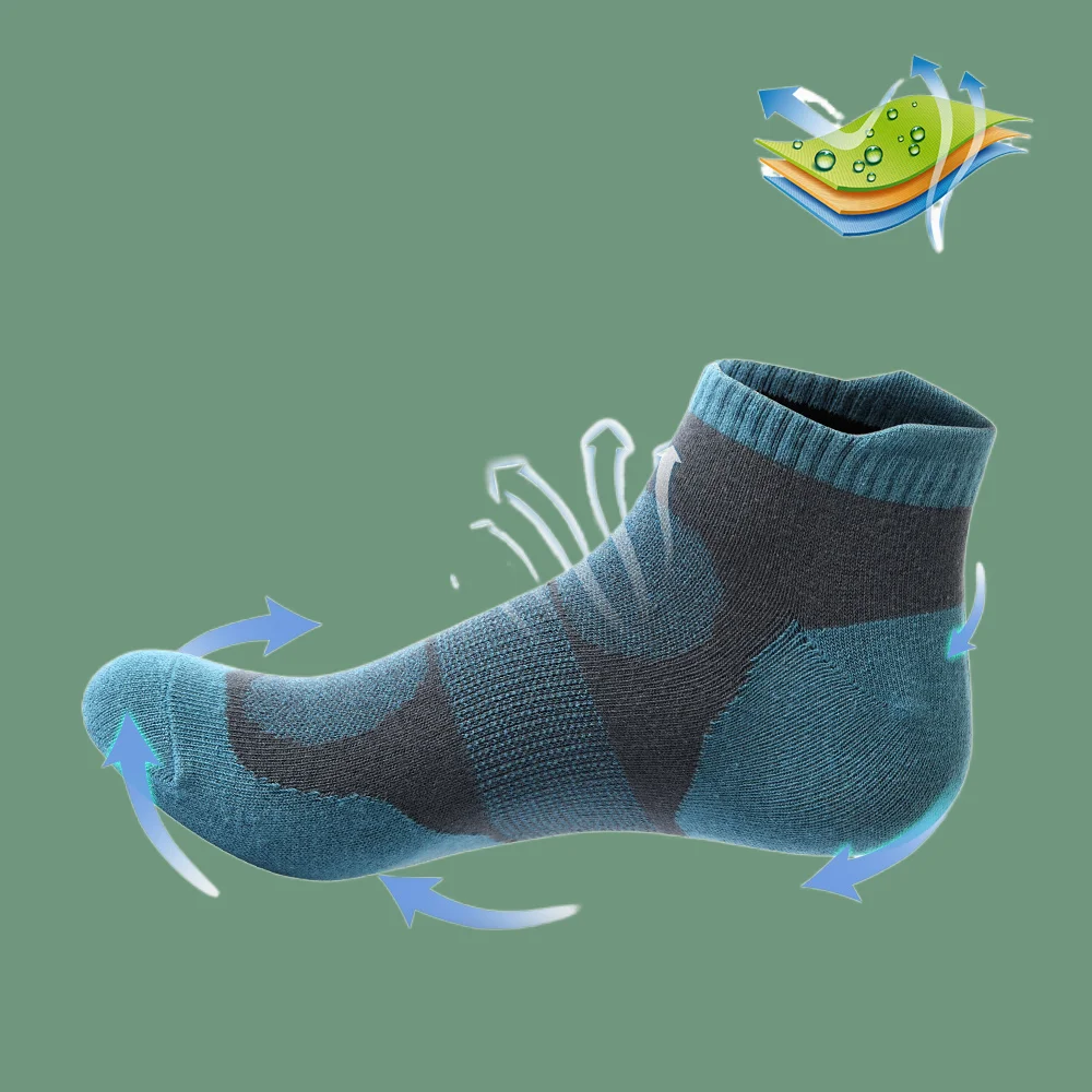 Chaussettes de sport en tricot pour hommes, chaussettes de course courtes, respirantes, résistantes à l'usure, séchage rapide, optique de rinçage, haute qualité, printemps, nouveau, 5 paires