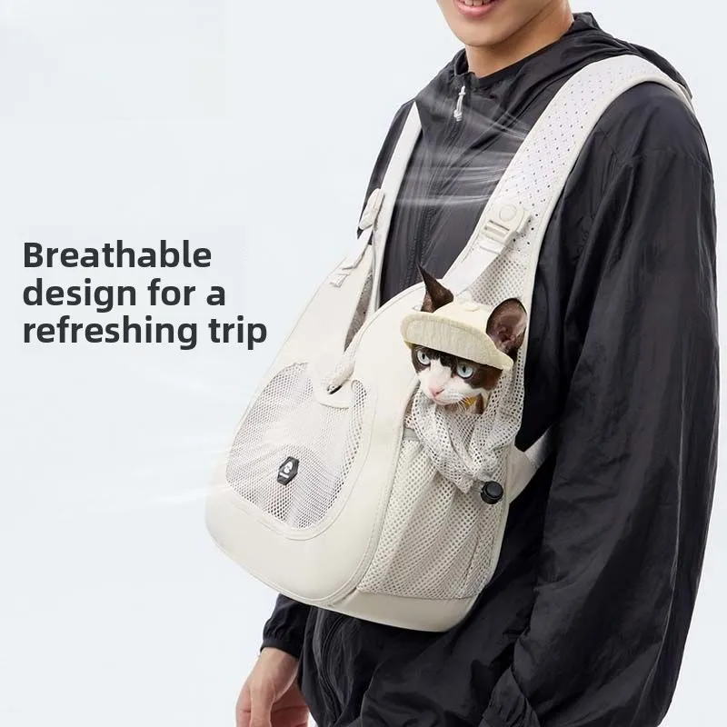 Universal chest pet backpack for cats and dogs, portable breathable cat bag for cats and dogs when going out