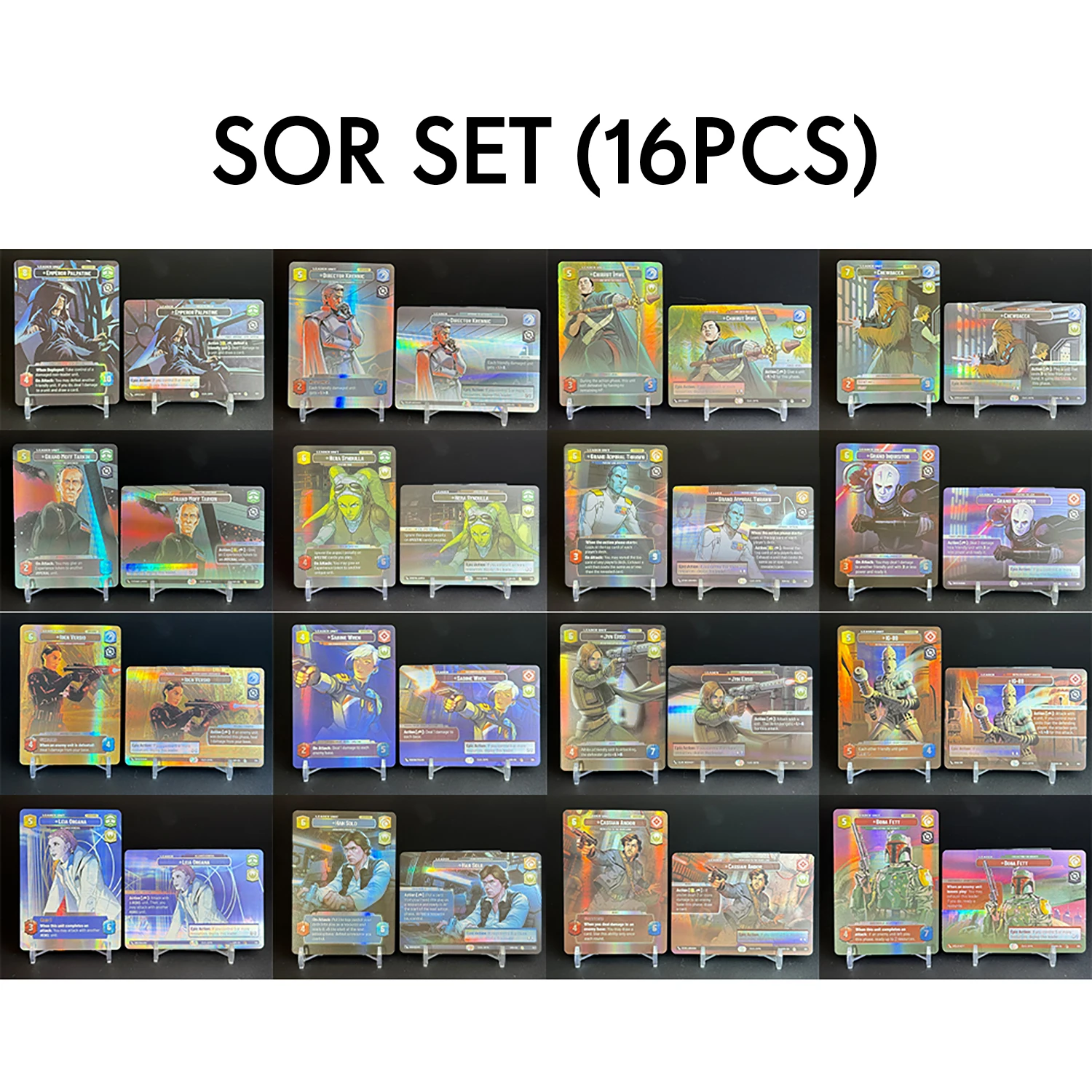 

SWUDB Foil Proxy Cards Set Showcase Spark of Rebellion (SOR) Shadows of The Galaxy (SHD) English Board Game Trading quality Card