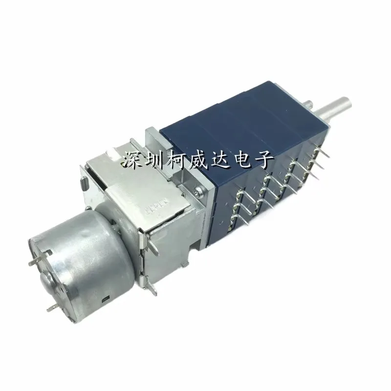 1pc ALPS RK27 50/100KAx4 Rotary Potentiometer With Motor HiFi Stereo Audio Amplifier 12Pin Half Shaft Without Detent Quad-unit