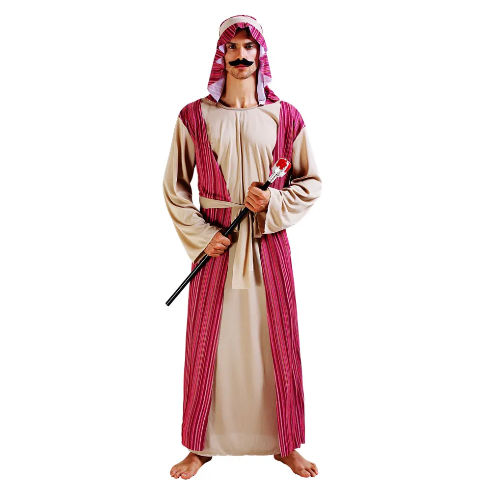 

Purim Carnival Arab Prince Costume Men Halloween Arabian Shepherd Saint Joseph Cosplay