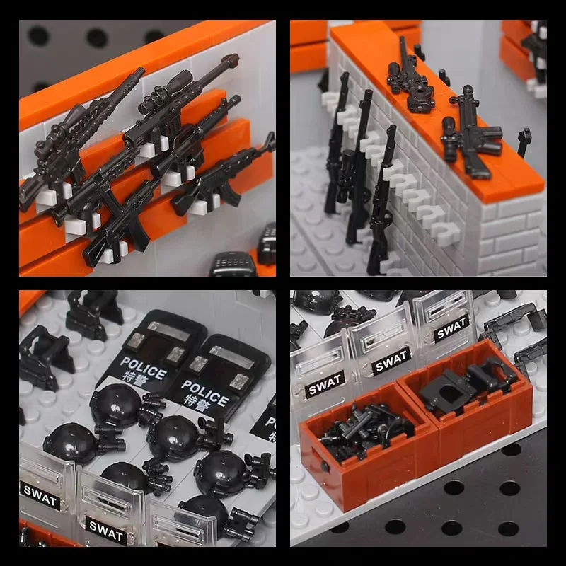 

WW2 Building Blocks MOC Wars Weapons Set Toys SWAT Accessories Construction Blocks Parts Army Compatible With Soldier Figures