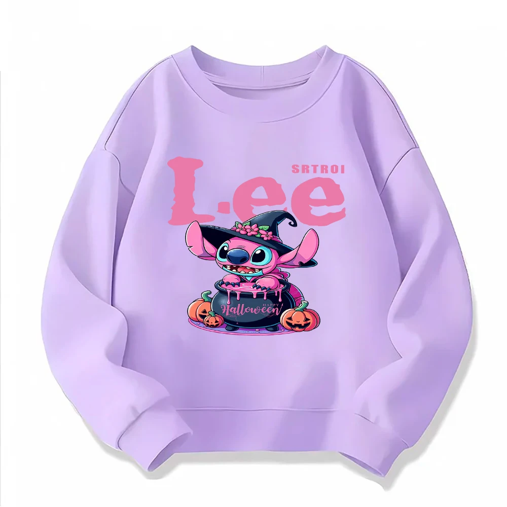 سويت شيرت لطيف بطباعة شخصية كرتونية للهالوين للأطفال برقبة دائرية مع تصميم اليقطين والقوس #2
