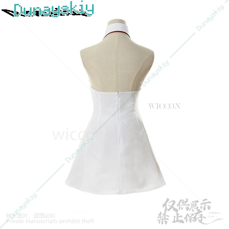 Anime ira dos deuses cosplay elizabeth liones traje feminino vestido branco lolita halloween personalizado