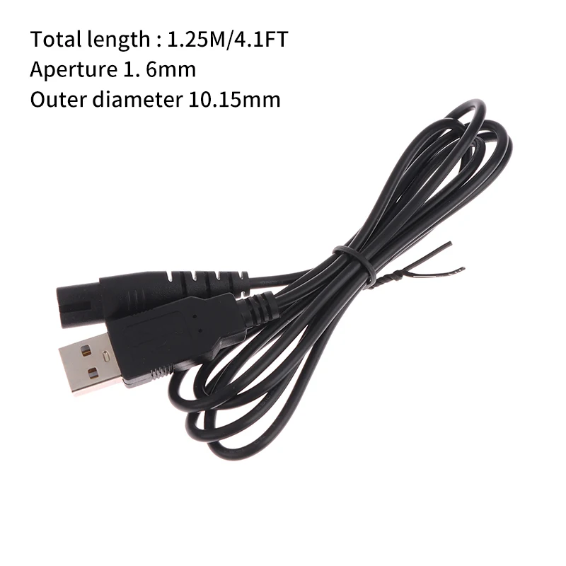 1PC Black USB Charging Cable For Oral Irrigator Teeth Water Flosser Accessory Compatible With HF-5 HF-9 HF-6 Models