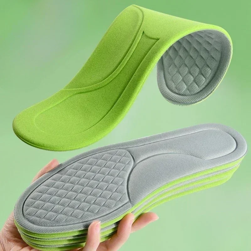 Soft Unisex Memory Foam Orthopedic Insoles Breathable Deodorizing Insole รองเท้ากีฬา Anti-sweat Antibiotic รองเท้าอุปกรณ์เสริม