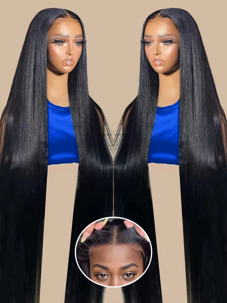 Glueless Wig Wear to GO Straight 13x4 Hd Transparent Lace Frontal Wigs Brazilian Hair Pre-Cut 7x5 Lace Closure Wig Pre Plucked