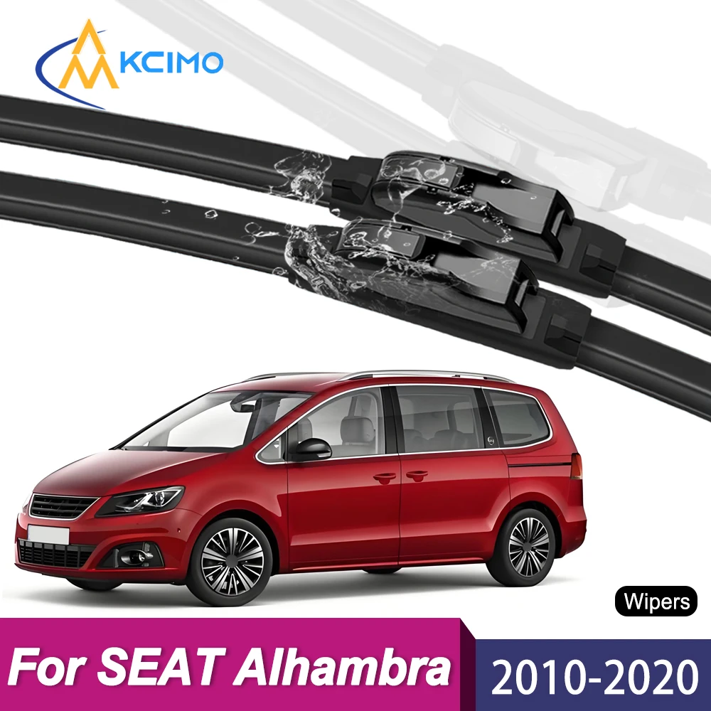 OEM Quality Windshield Wiper Blades 2pcs Set for SEAT Alhambra 7N 2010-2020 Volkswagen Sharan Front Aerodynamic Silent Durable
