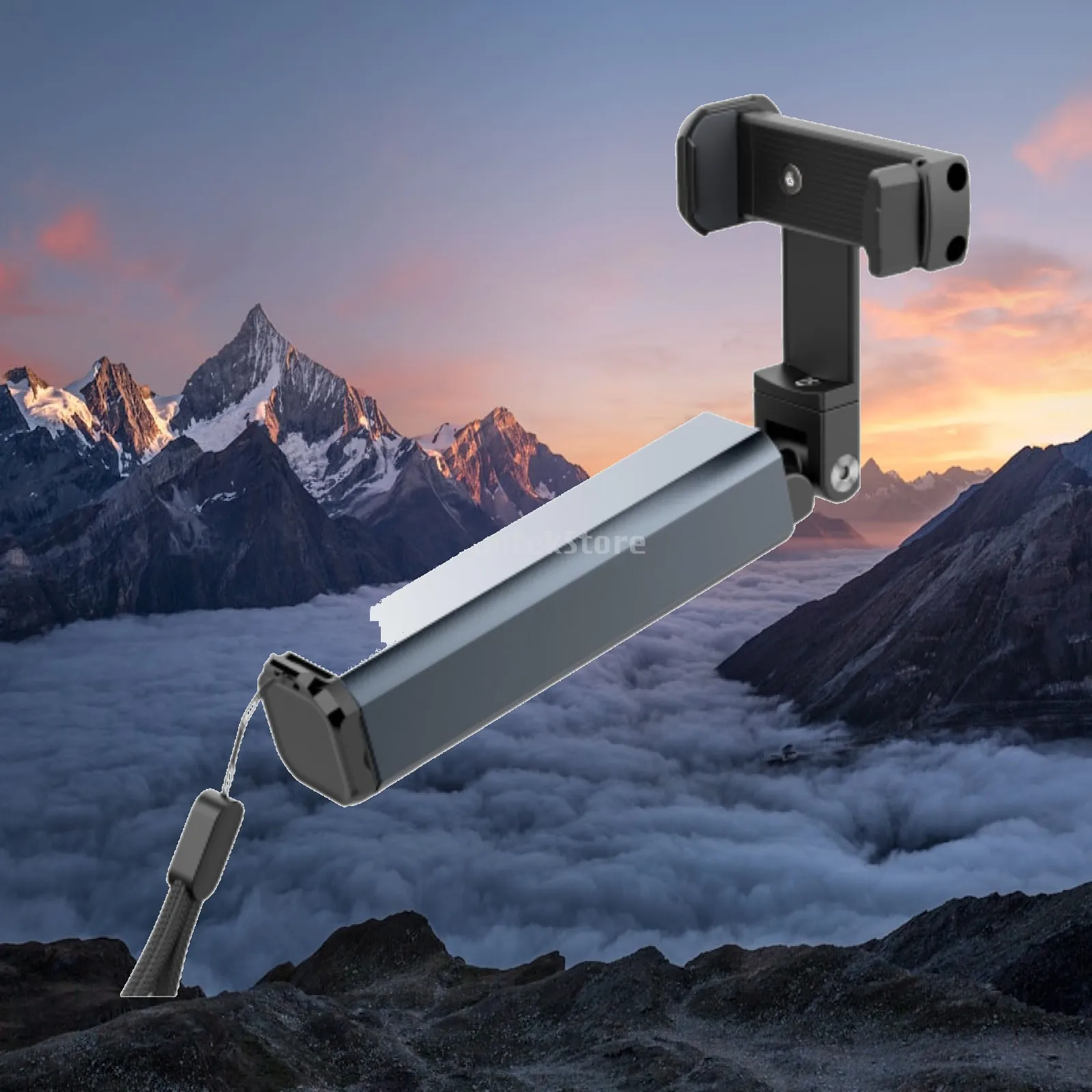 Aluminum Alloy Foldable Airplane Phone Holder Stand Rotatable Clip Clamp Travel Essentials for Desk Table Home