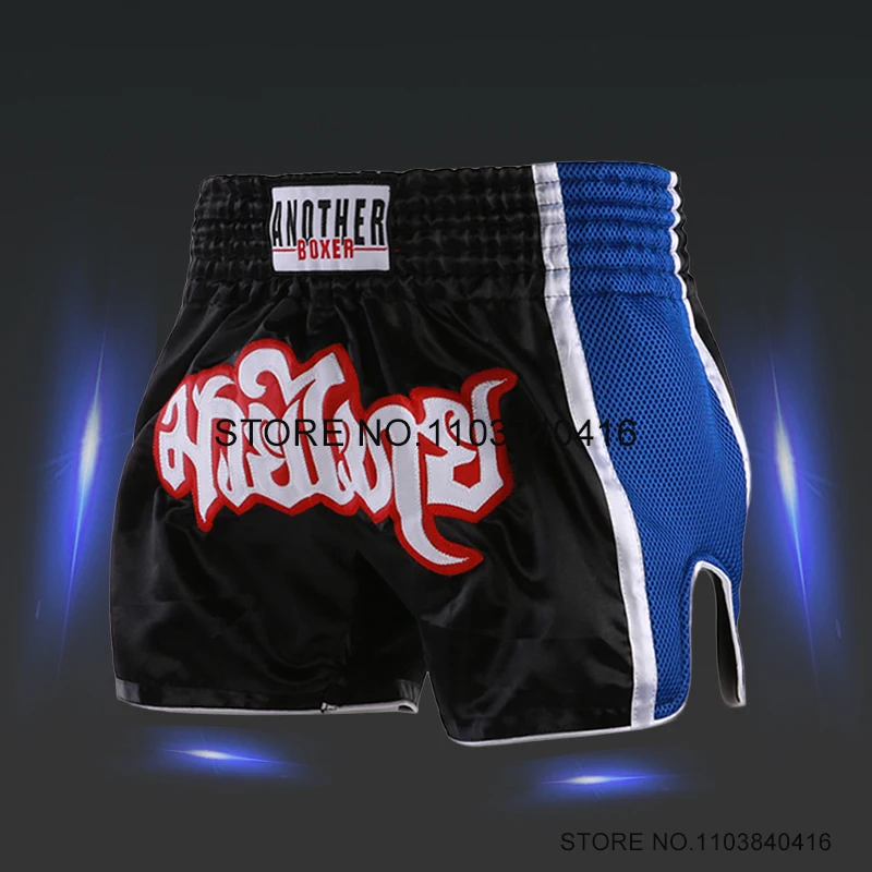 Muay Thai Shorts High Grade Gym MMA Kick Boxing Shorts for Men Women Child Satin Polyester Boxer Fight Kickboxing Workout Pants