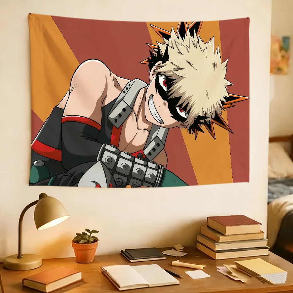 Anime B-Bakugo K-KatsukiS Flag Durable Outdoor Indoor Patio Festive Decoration Classic Design Pole Wall Room Banner