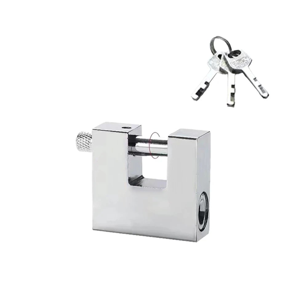 Anti Theft Locker D Shaped Padlock High Strength Sawing Features Securing Containers Solid Hardened Steel Body