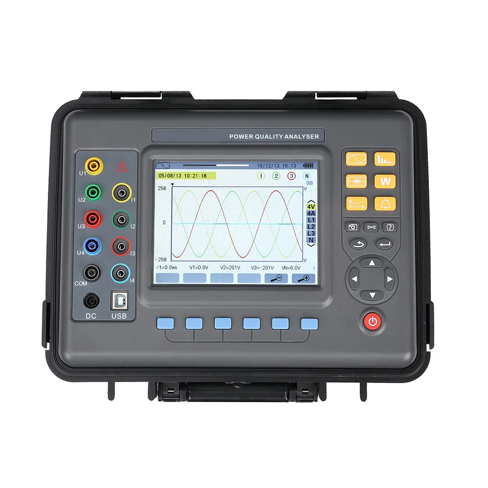 ZWS4000 Digital Power Quality Analyzer Three Phase Voltage Current Meters Electric Parameter Testers 0.01 Accuracy USB