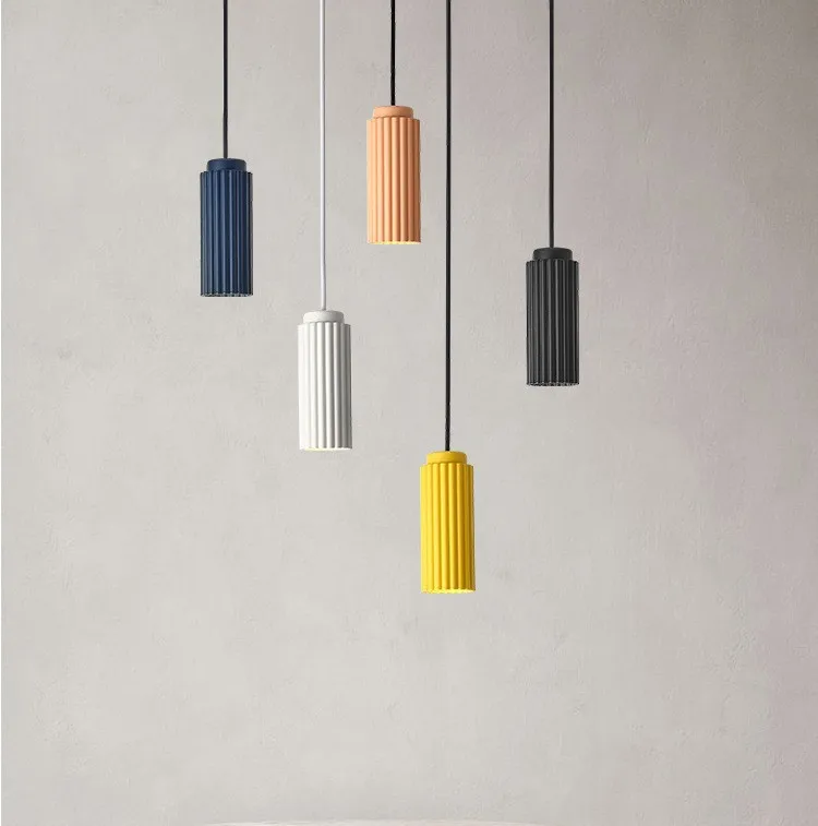 Modern Minimalist Pendant Lights Restaurant Bar Counter Bedroom Living Room Plum Blossom Pipe Single Head Small Chandelier - view 3