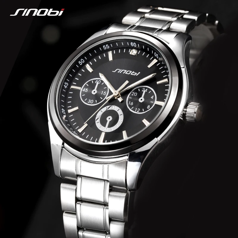 SINOBI Casual Design Men\'s Watches Fashion Design Mans Quartz Wristwatches Top Brand Male Best Gifts Clock Relogio Masculino