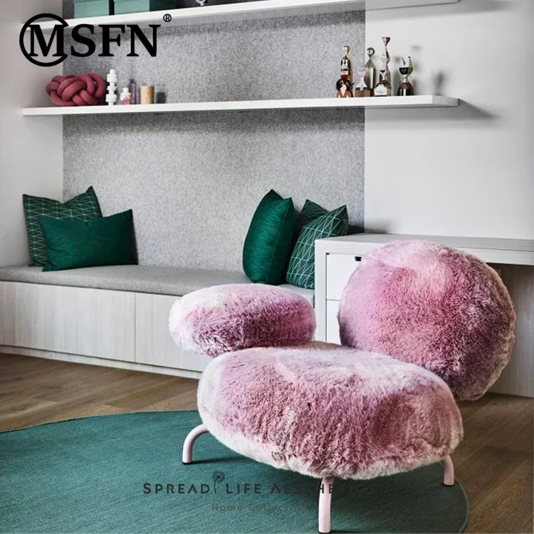 Poltrona vermelha para casa, Sofá para quarto, Sala de estar, Moda