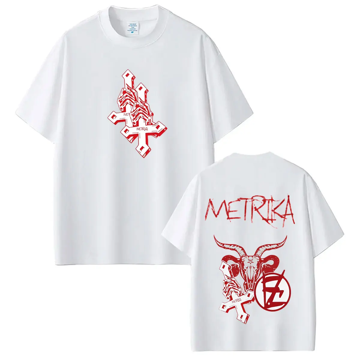Singer Metrika Tour 2026 Print T-Shirt Herren Damen Mode T-Shirt Kurzarm Lose Baumwolle Lässige Hip-Hop-T-Shirts Fan-Geschenke – Detail 5