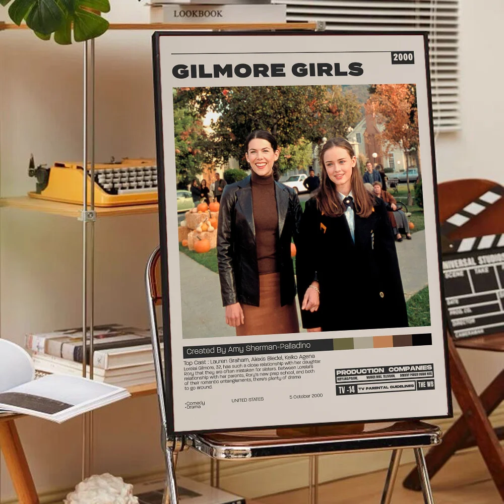 Gilmore Girls Self-adhesive Art Poster Retro Kraft Paper Sticker DIY Room Bar Cafe Stickers Wall Painting