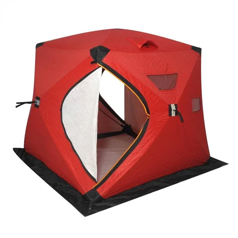 Newly Outdoor Sauna Tent Warm Portable Ice Fishing Shelter 3-4 Person Pop Up Ice Fishing Tent