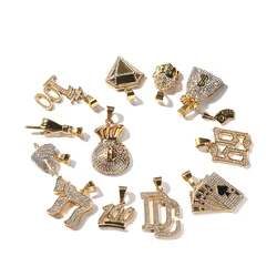 Hip Hop Stainless Steel Dollars Money Bag Wallet 100 Points Rhombus Pendants Necklaces Men Rapper Jewelry Drop Shipping