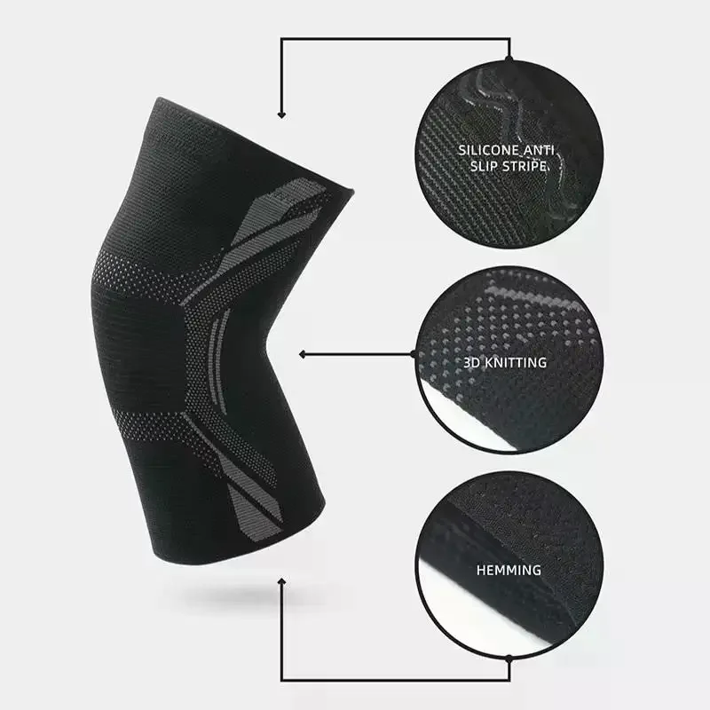 Brace/Knee Support With Anti-Slip Silicone Thick And Soft Fabric Protects And Reduces Knee Pain During Exercise Knee