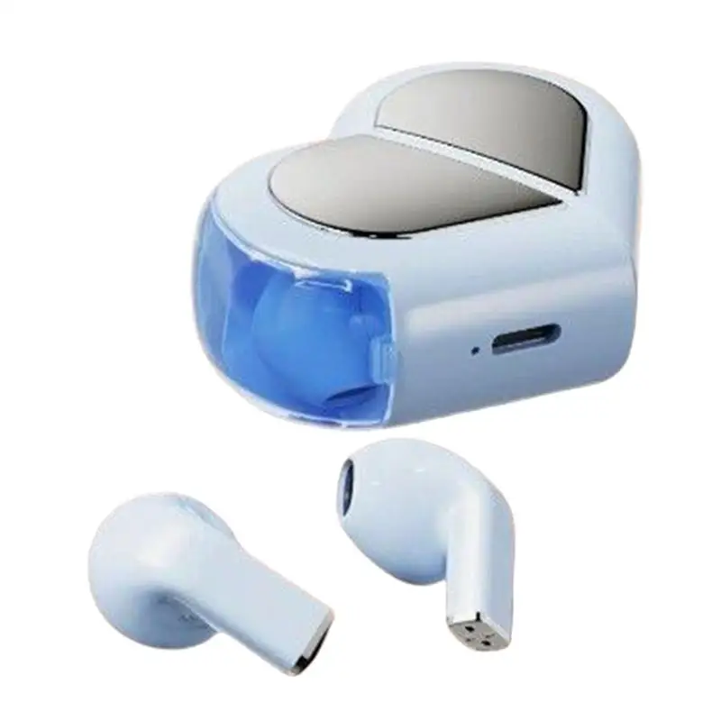Ear Buds Heart Shape Headset For Phone Waterproof High-Fidelity Earbuds For Outdoor Studying Calls Airplane Commuting Sports Gym