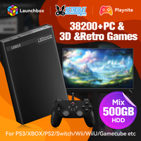 JMachen Mix 500GB Gaming HDD with 38200+ AAA & PC Games Emulator Game Console for PS3/XBOX/Switch/PS3/PS2/Gamecube for Wins PC