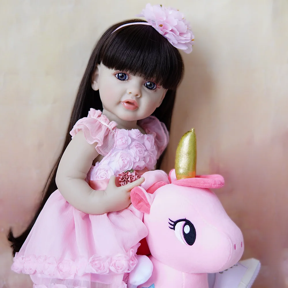 22 Inch Betty Chubby Reborn Doll Princess Dress Pretend Play Lifelike Baby Doll Gift Toy