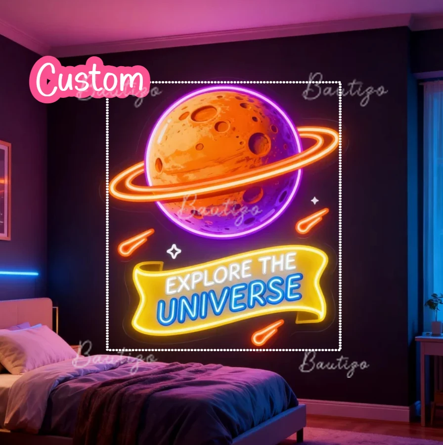Custom UV Print Led Art Neon Signage Handmade Neon Sign Acrylic ArtWork Neon Logo Anime Character Lights Indoor Wall Decor Sign