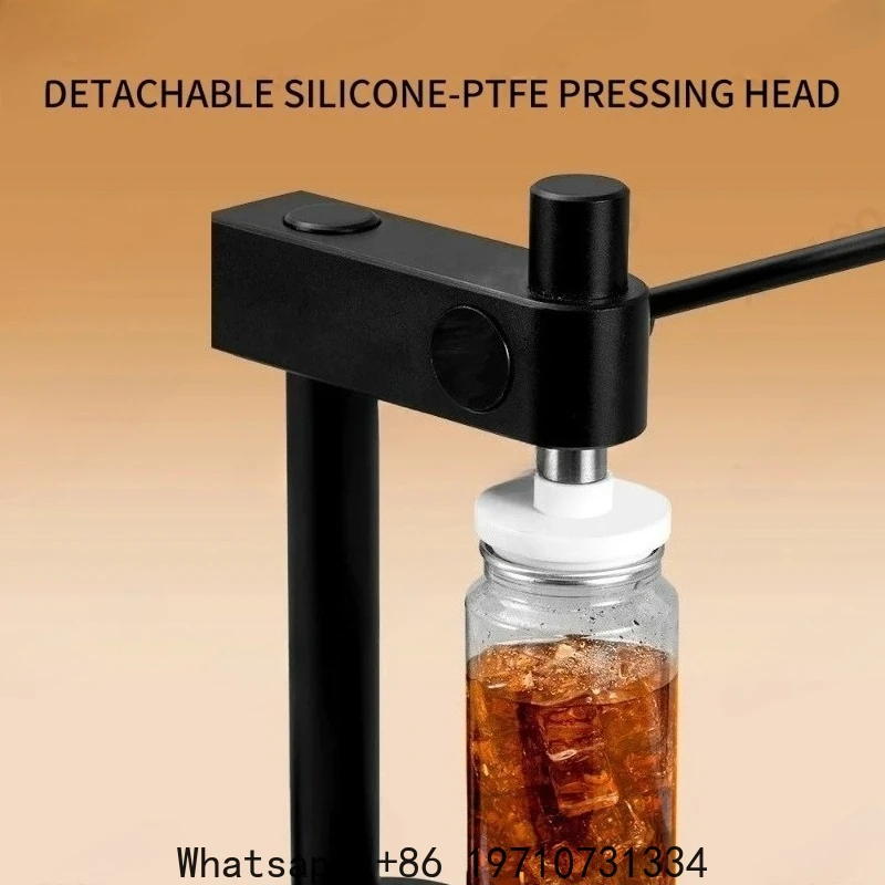 

Commercial Manual Press Can Sealer Machine Milk Tea Drink 55mm PET Can Capping Machine Kitchen Tools Height-adjustable