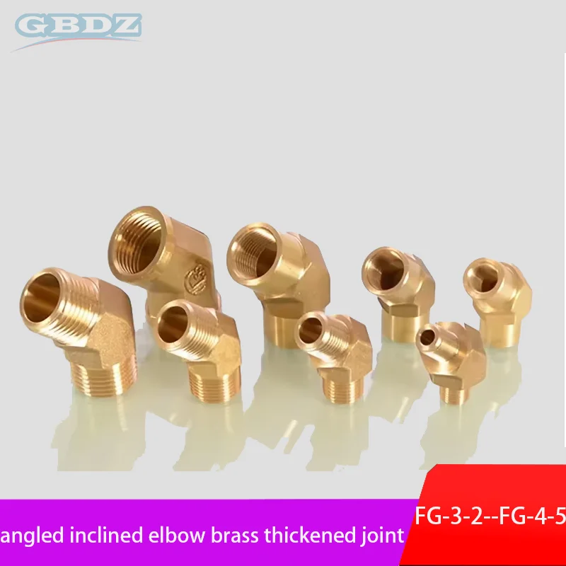 

1Pc Brass Pipe Fittings BSP 1/8" 1/4" 3/8" 1/2" Female/Male Thread 45 Degree Equal Elbow Connector Water Fuel Gas Copper Adapter