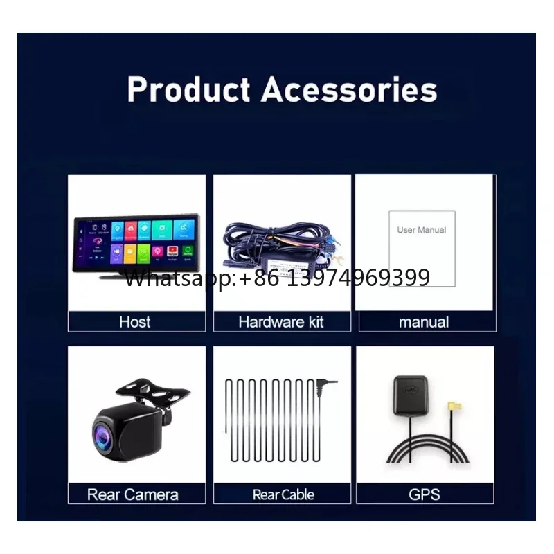 4G Car DVR ADAS FHD 1080P Dual Lens camer GPS Navigation and Car Dashcam Video Recorder With WIFI Ram 4G, Rom 32G factory