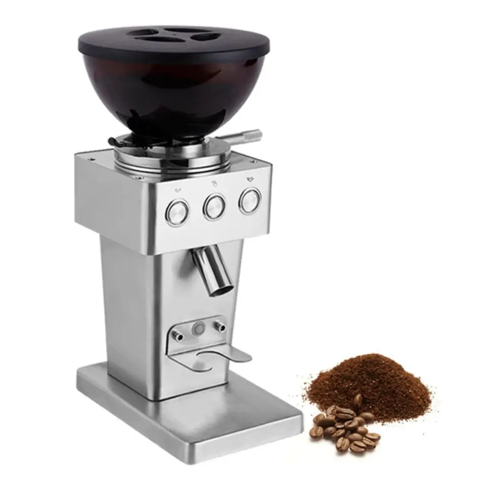 60MM Burr Diameter 11 Levels Adjustable Coffee Grinder 250G Commercial&Home Milling Espresso Coffee Machine