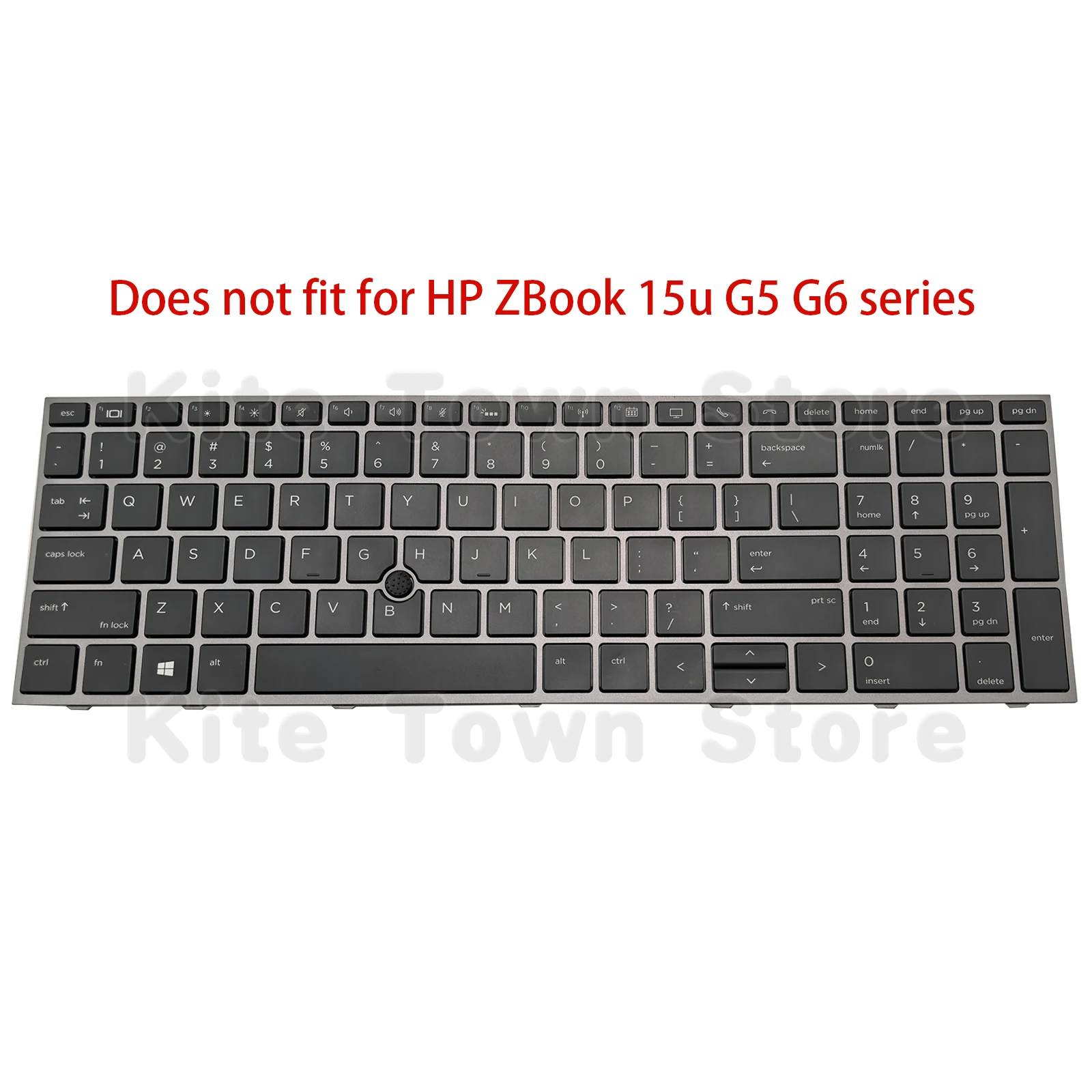 US Laptop Keyboard Backlit for HP ZBook 15 G5 G6 17 G5 G6 Gray Frame With TrackPoint