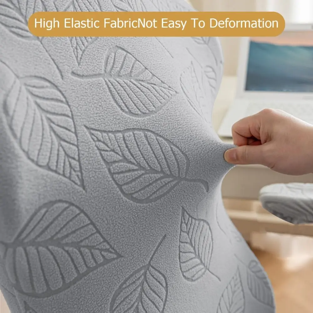 

Jacquard Pattern Office Seat Cover Wear-Resistant Dustproof Armchair Slipcover Stretchable Machine Washable