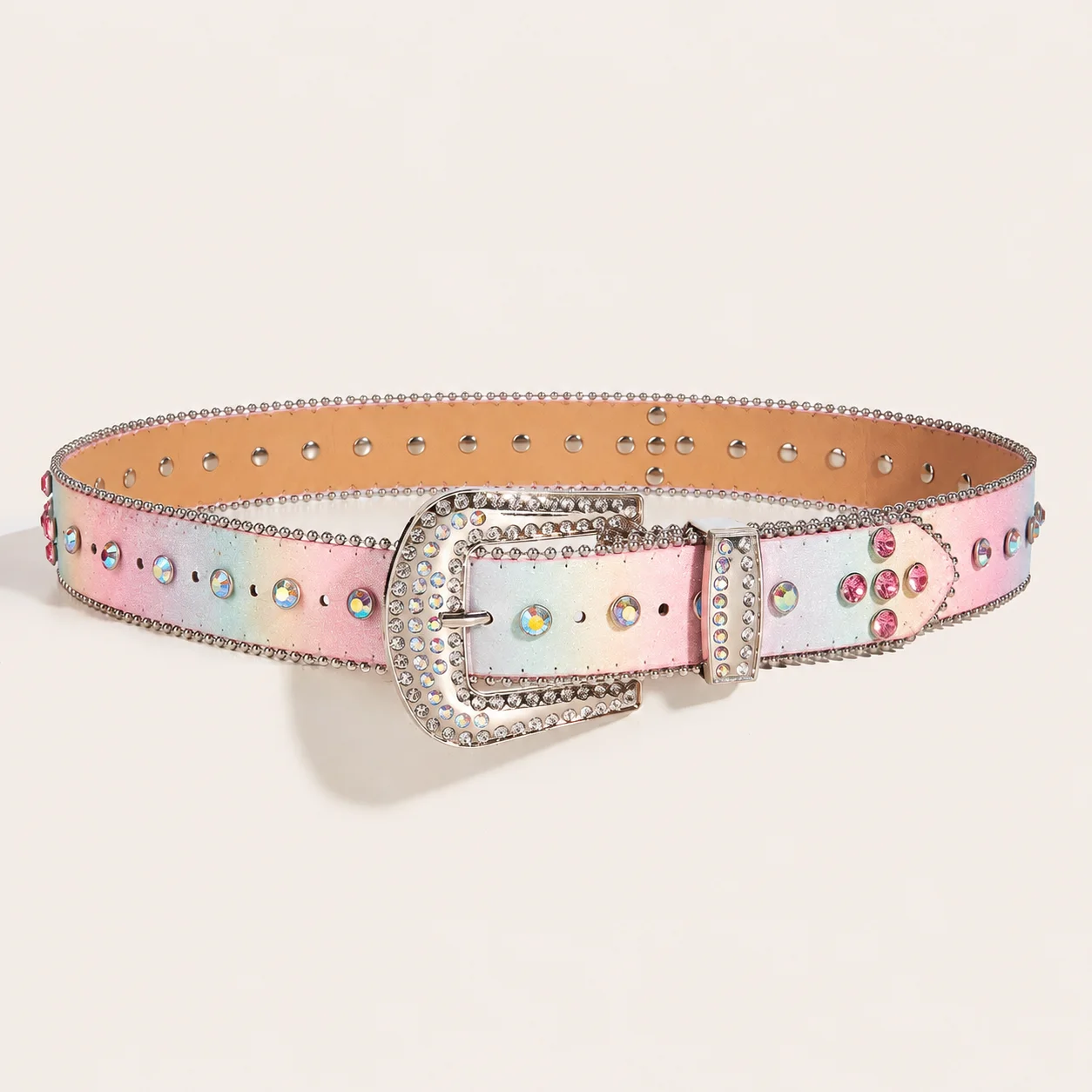 Adjustable Waist Belt Casual Sequin Decorative Belt Casual Outfit Belt Sparkling For Street Shooting Denim Shorts Casual Outfits