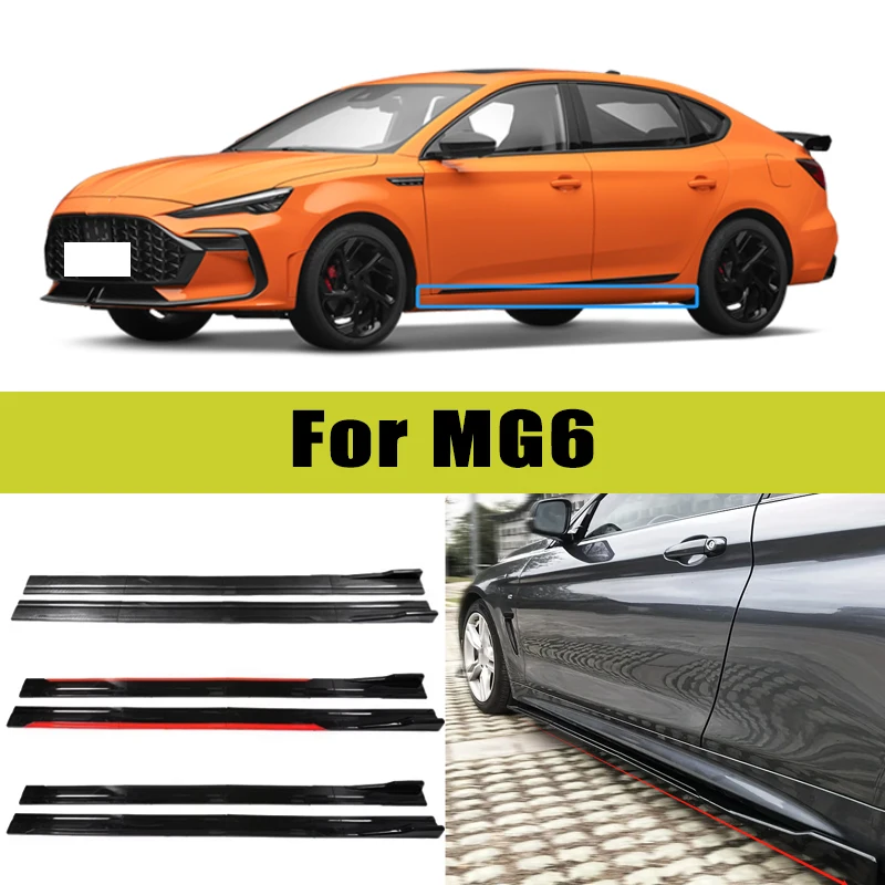 

Universal 2m/2.2m Car Side Skirt Extension SplitterBumper Racing Side Wing Bumper Lip Side Spoiler For MG 6 Car Accessories