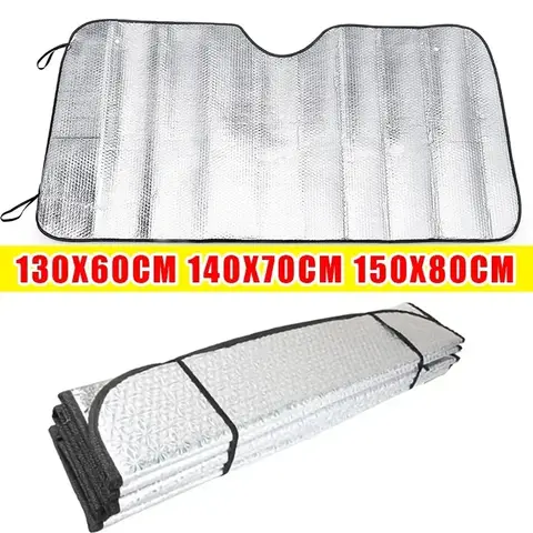 140x70CM 자동차 창 차양 앞 유리 눈 얼음 자외선 방지 보호 전면 후면 앞 유리 블록 커버 바이저 자동차 액세서리