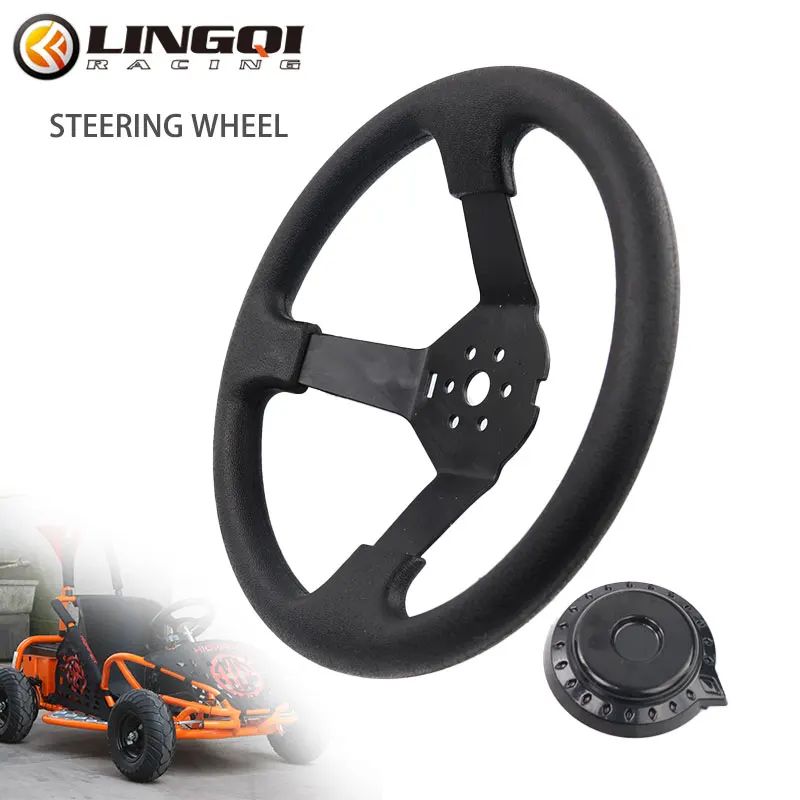 

LESQUE Dirt Pit Bike 300mm Steering Wheel 6 Holes Easy Install Motocross Handle Bar For ATV UTV Go Kart 125 150CC Karting