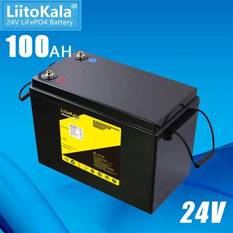 LiitoKala 24V 100Ah 80Ah 60Ah lifepo4 battery Power Batteries For 8S 29.2V RV Campers Golf Cart Off-Road Off-grid Solar Wind