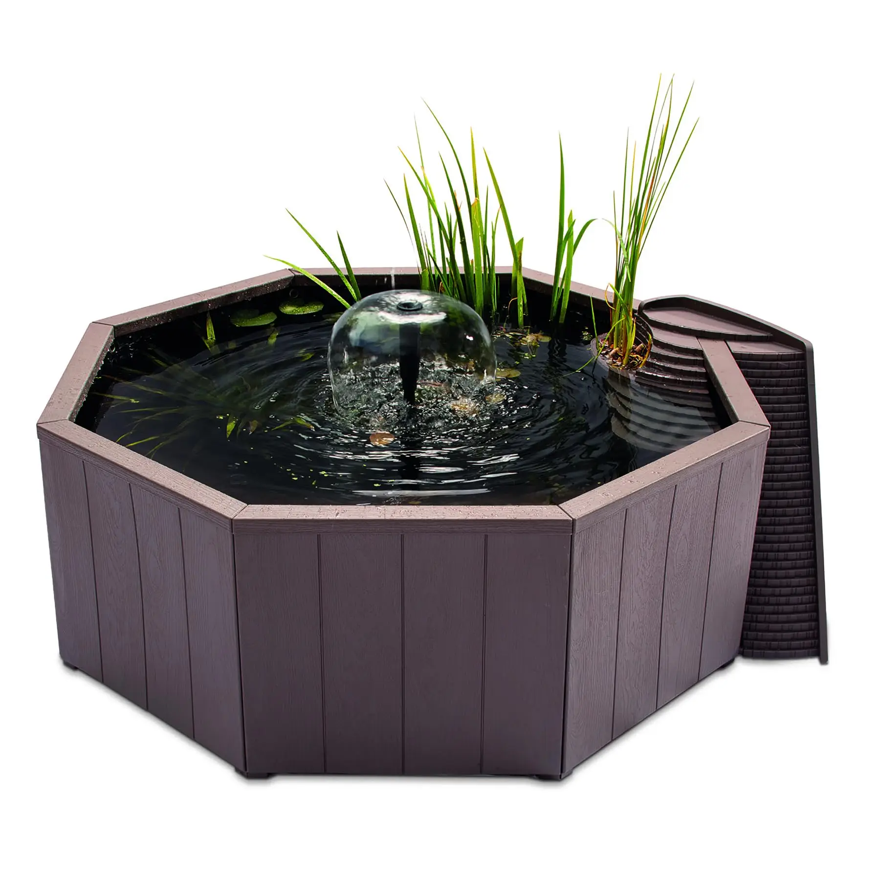 No Dig Nature Pool, Complete Water Feature Kit, Attract Birds and Wildlife to Your Yard, Includes Pond Structure