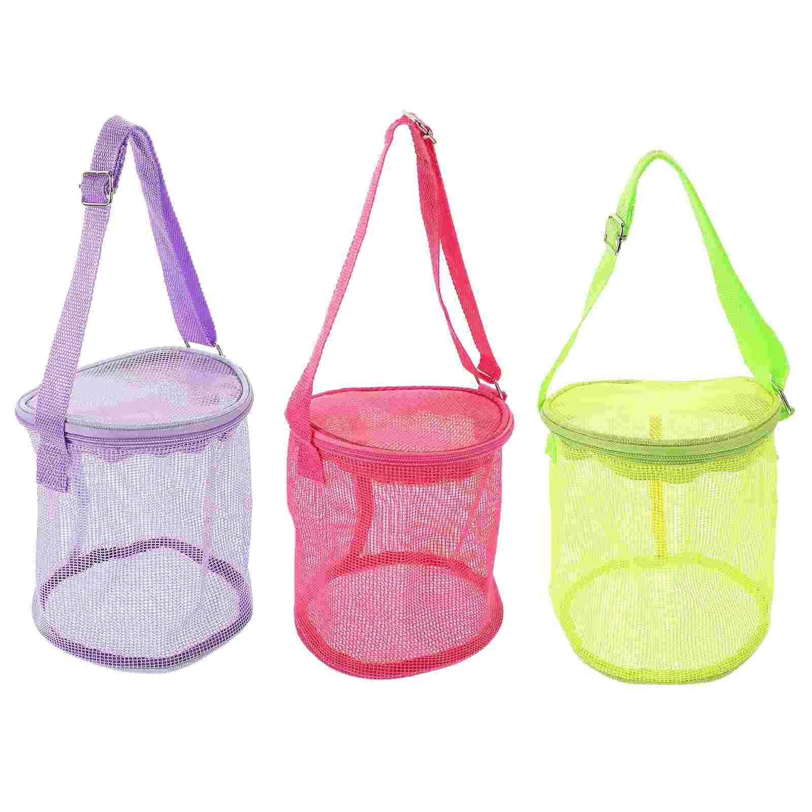 

3 Pcs Beach Storage Bag Kids Bags Toy Buckets Large Capacity Portable Three-dimensional Supplies Pvc Child