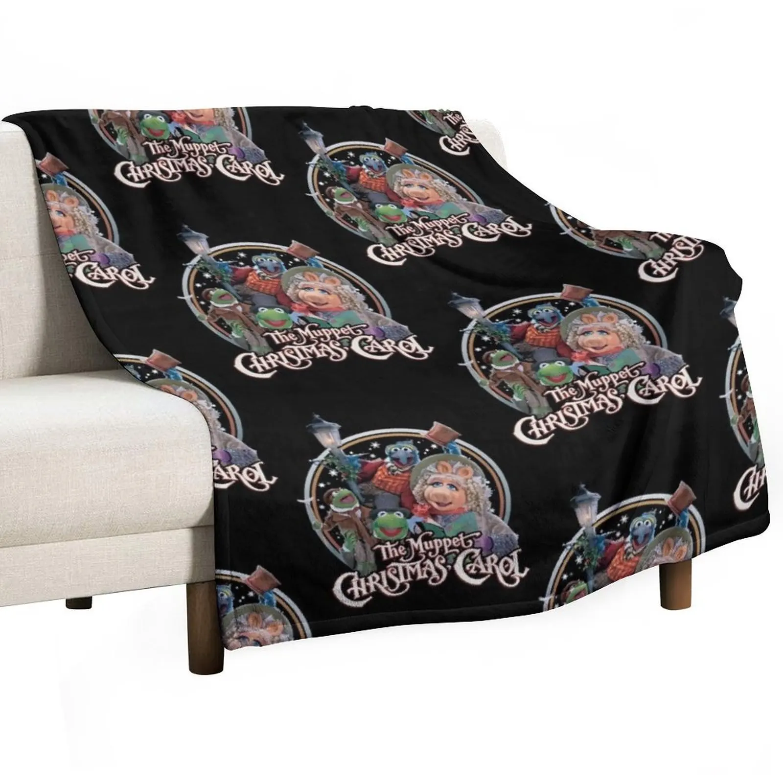 Retro 90s The Muppet Christmas Carol Throw Blanket Foldable Soft Warm Blanket for Outdoor Use