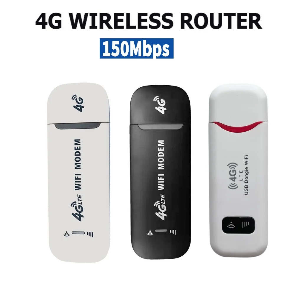 

4G LTE Беспроводной USB-модем 150 Мбит/с, 4G Sim-карта, беспроводной маршрутизатор, портативный Wi-Fi-адаптер для дома и офиса